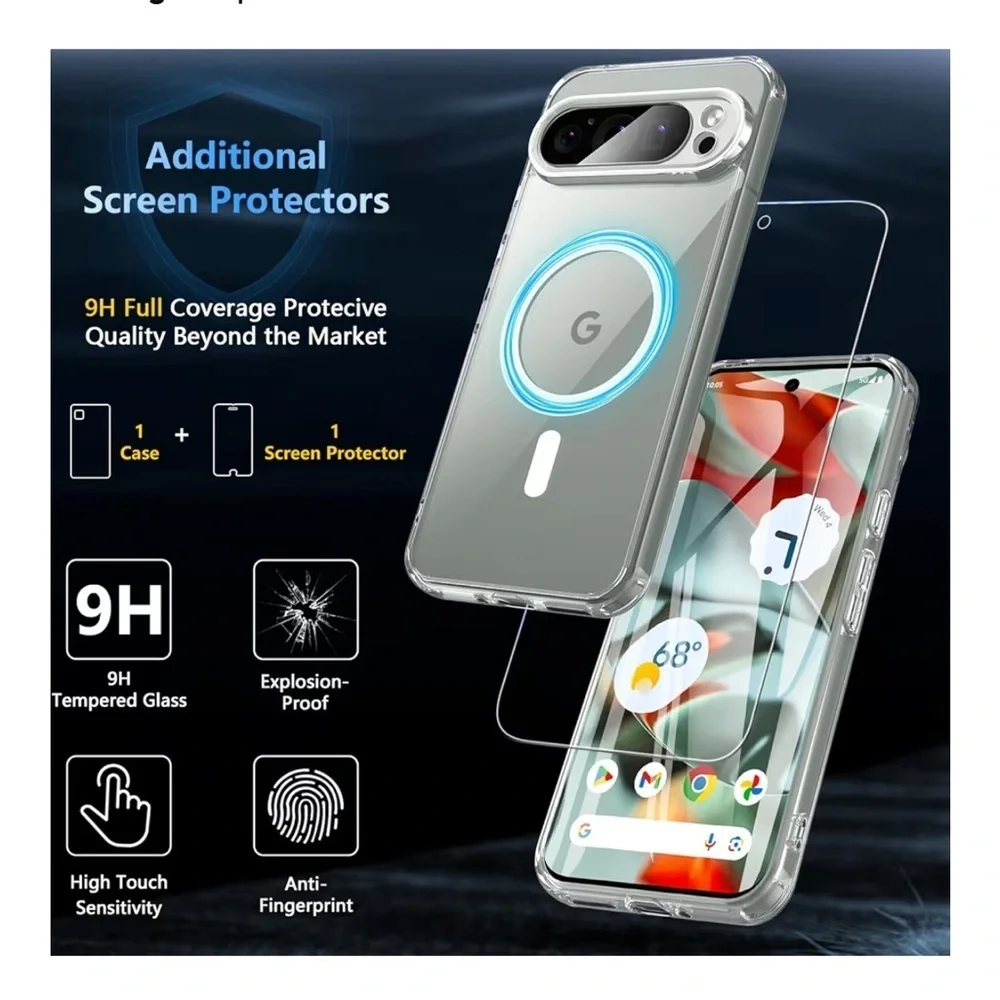 Phone Case with Screen Protector for Google Pixel 9 pro XL